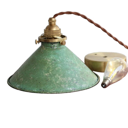 Iron Overhead Fixture 14-Inch Shade Blue Adjustable Drop Height E27 Socket Dining Counter Island Task Lighting Modern Vintage Warehouse Farm