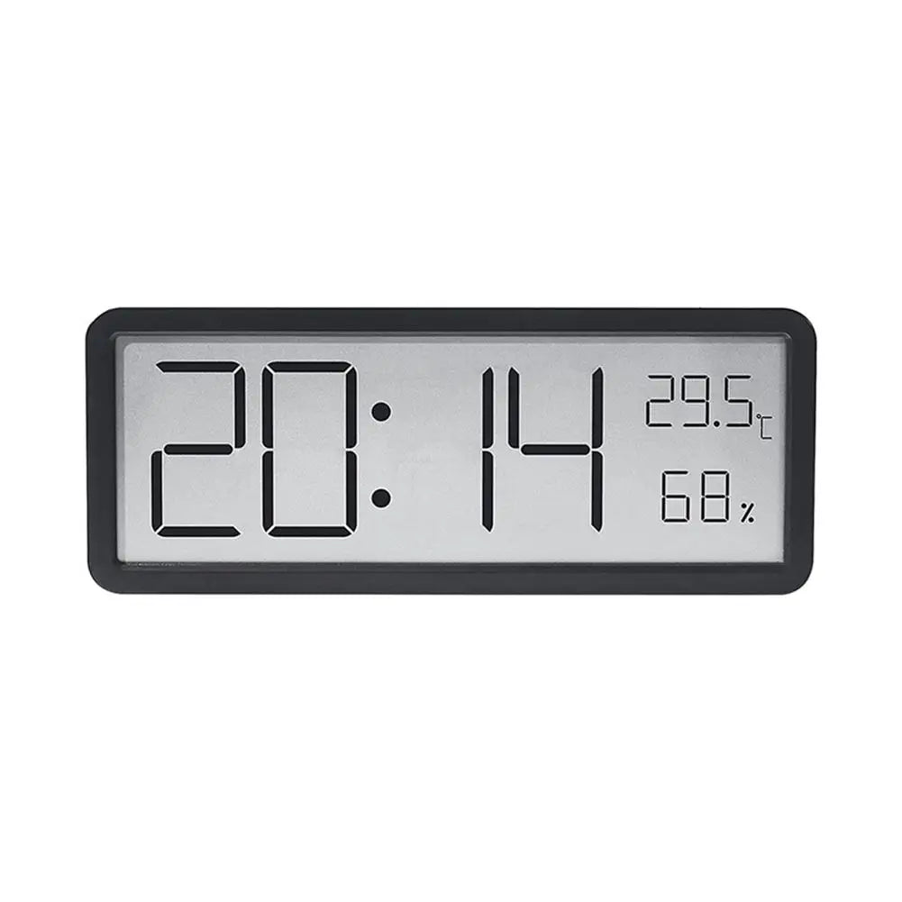 Horloge murale numérique LED avec affichage de la température et de l'humidité – Design moderne pour la maison et le bureau