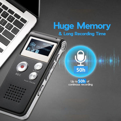 Compact Voice Recorder with Voice Activation, Digital Audio Recorder for Lectures and Meetings, Portable Sound Recorder