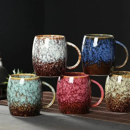 Handcrafted Stoneware Coffee Mug with Artisan Glaze – Heat-Retaining Cup for Tea, Cocoa, Hot Beverages – Kitchen Drinkware for Home, Office