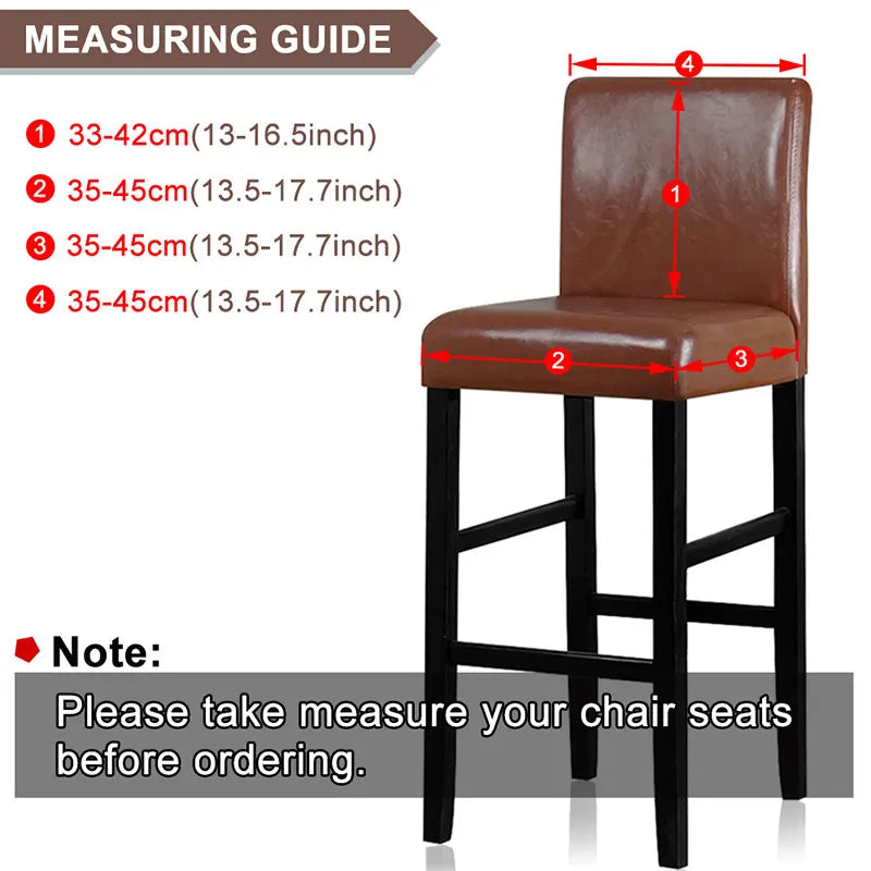 Housse de tabouret de bar Sable - Tissu extensible universel, design élégant