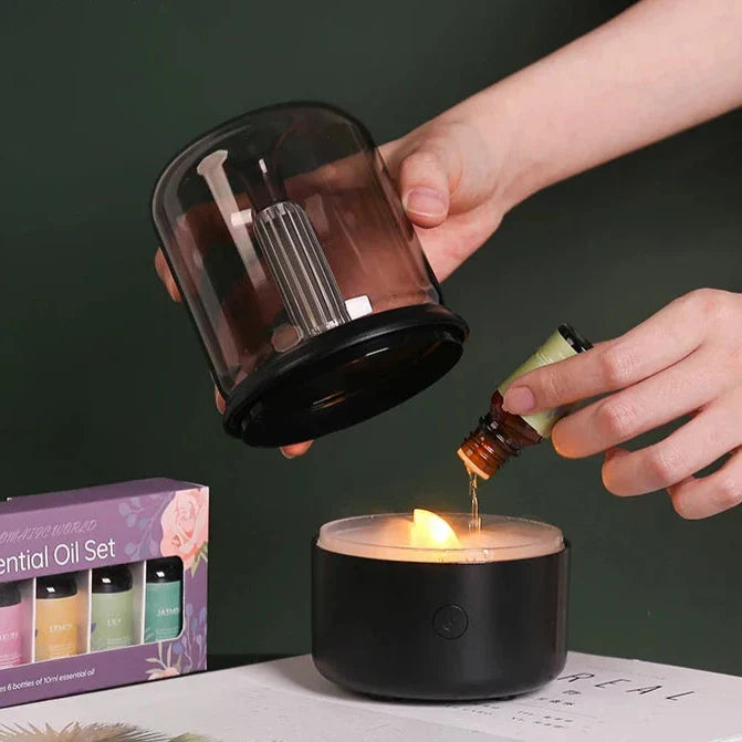Ultrasonic Aroma Diffuser with Soft Glow Night Light 6 Inches USB Rechargeable Humidifier for Bedroom Nursery Essential Oils Relaxation Slee