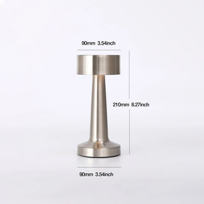Rechargeable LED Desk Lamp with Touch Control – 3 Color Temperatures, Cordless Metal Task Light, 12-Hour Battery Life for Bedroom, Office, W