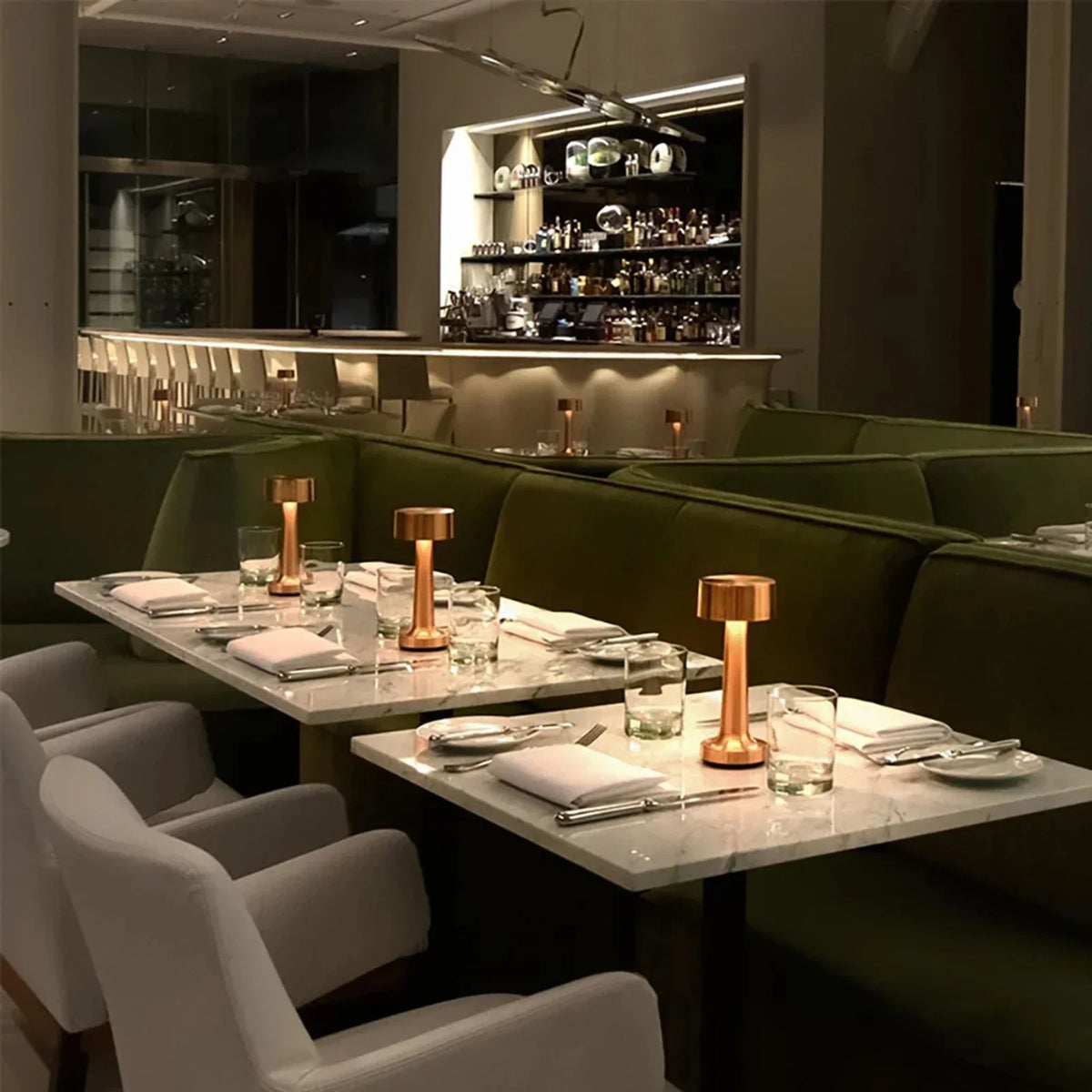 Cordless Rechargeable Accent Lamp with Touch Control & Adjustable Brightness - Iron & Acrylic LED Desk Light for Bedroom, Living Room, Offic