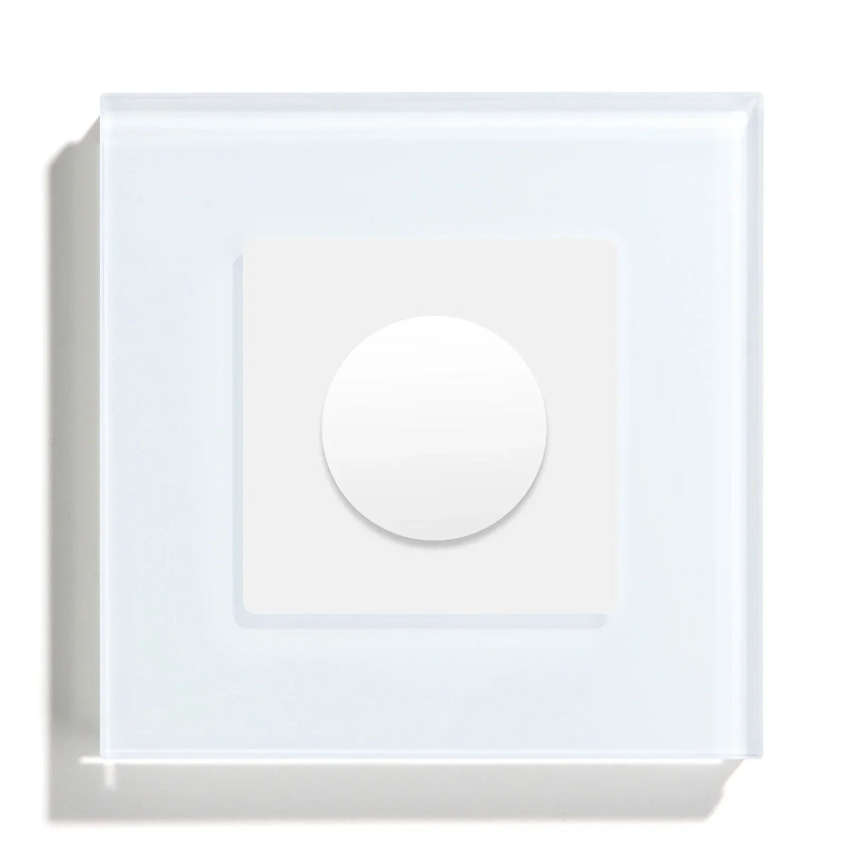 Variateur rotatif 3,4 pouces avec panneau en verre, commande tactile, compatible LED, pour chambre, salon, salle à manger, montage mural domestique
