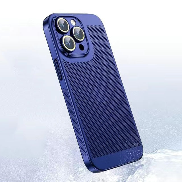 Coque de protection pour iPhone avec cadre métallique – Étui transparent et fin avec protection d'appareil photo et découpes précises pour une protection quotidienne contre les chutes