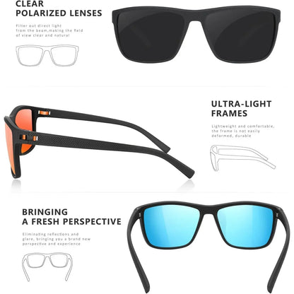Polarized Sunglasses 3-Piece Set for Men & Women Outdoor Sports Driving UV400 Protection Lightweight Frames