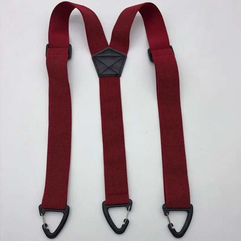 Adjustable Work Suspenders with Metal Clips – X-Back & Y-Back Designs for Men