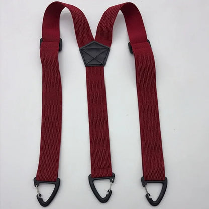Adjustable Work Suspenders with Metal Clips – X-Back & Y-Back Designs for Men