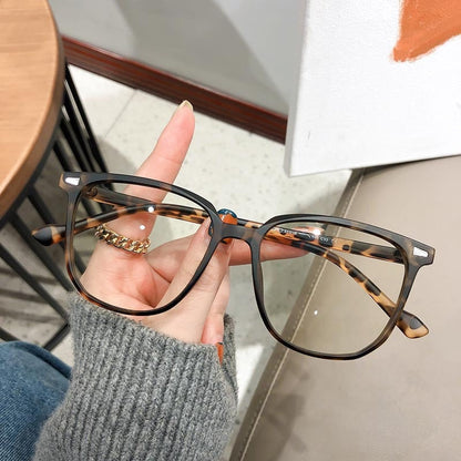 Square Frame Nearsighted Prescription Glasses with Blue Light Filter | Anti-Glare Myopia Eyeglasses for Men & Women | Lightweight Diopter
