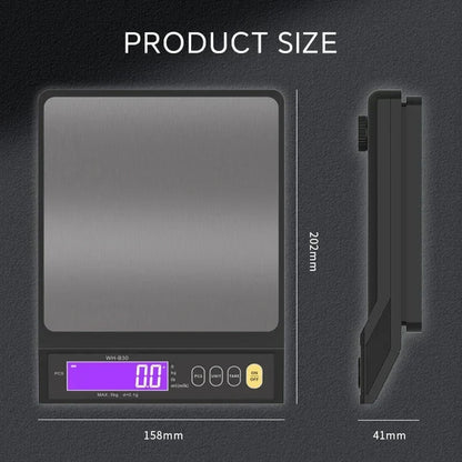 Balance de cuisine numérique étanche – Capacité de 5 kg / 1 g ou 10 kg / 1 g, balance culinaire rechargeable à écran LCD pour la préparation des repas, la pâtisserie et le contrôle des portions