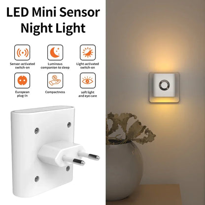 Veilleuse LED à détecteur de mouvement à brancher, détection radar sur 3 m pour couloirs, chambres, salles de bain et escaliers, éclairage de sécurité automatique blanc chaud