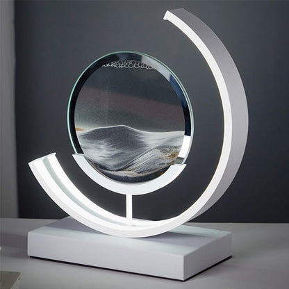 Kinetic Sand Motion Night Light with Rotating Landscape Display for Bedroom Nightstand and Living Room Ambiance