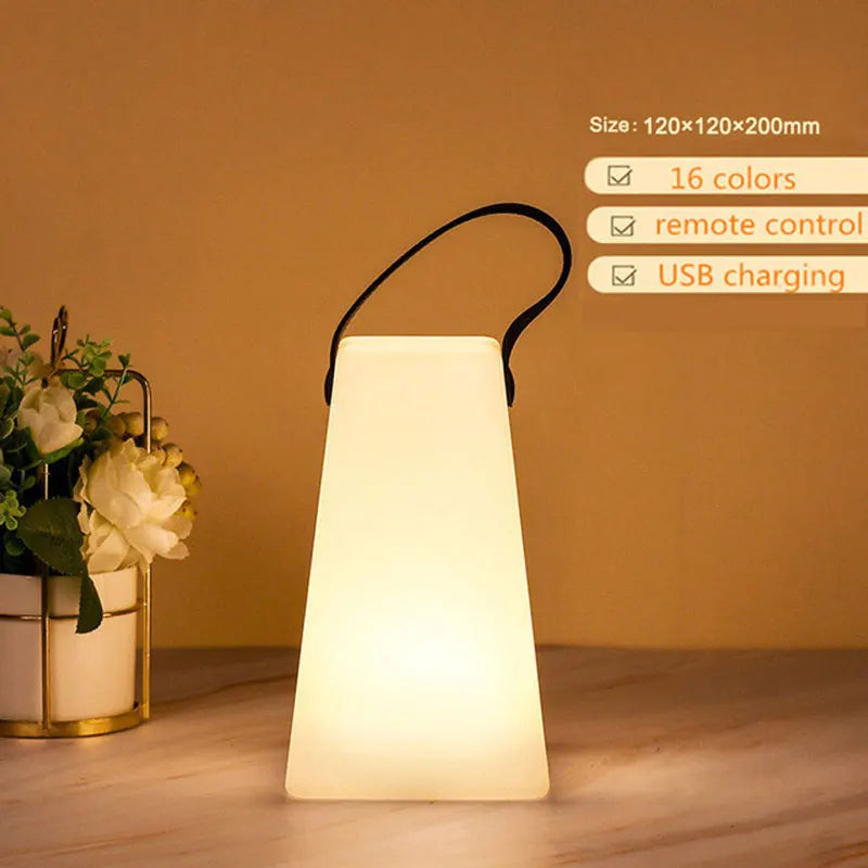 Rechargeable LED Mood Lamp 10 inch Cordless Waterproof 8-Color Remote-Controlled Accent Light for Deck Patio Poolside Backyard Entertaining
