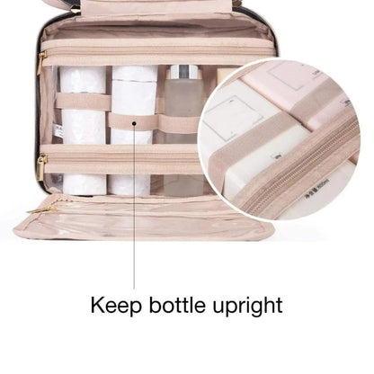 Trousse de maquillage suspendue polyvalente | Organisateur de cosmétiques de voyage avec design dépliable | Idéal pour les soins de la peau et les accessoires