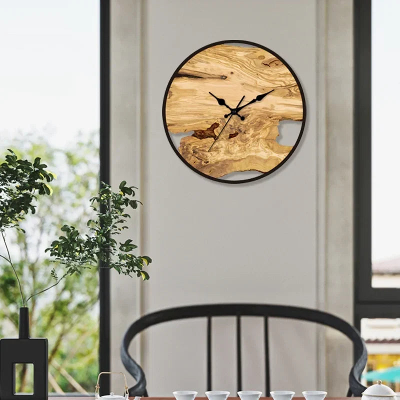 Silent Wood & Acrylic Wall Clock with Noiseless Sweep Hand for Living Room, Bedroom, Office | Modern Minimalist Time Display