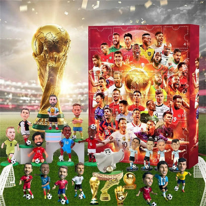 Calendrier de l'Avent Football | Compte à rebours unique avec jouets quotidiens | 24 jours de plaisir en famille pour les enfants