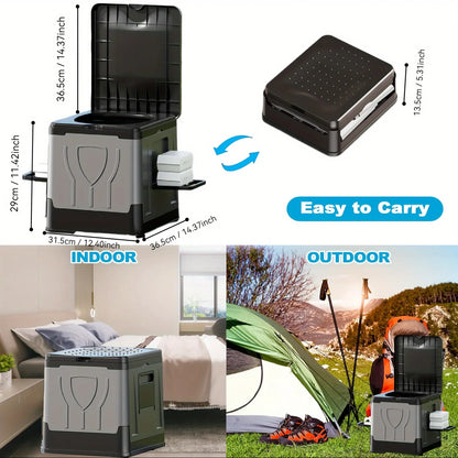Camploo XL | Toilettes portables pour camping avec couvercle et design pliable | Confort extérieur extra large