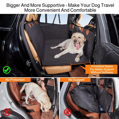 Solutions de voyage pour animaux | Housse de siège auto imperméable avec extension de banquette arrière | Protection durable pour des trajets confortables