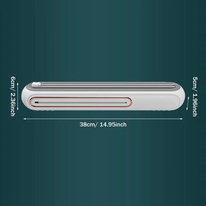 Magnetic Wrap Dispenser with Precision Cutter for Plastic Wrap, Foil & Parchment Paper – Space-Saving Kitchen Organizer, BPA-Free