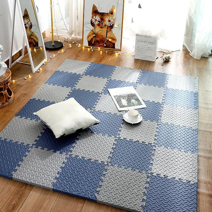 Interlocking Foam Floor Tiles for Kids Playroom 12x12 Inch Cushioned Baby Crawling Mat Non-Slip Puzzle Mats Nursery Safe Play Area