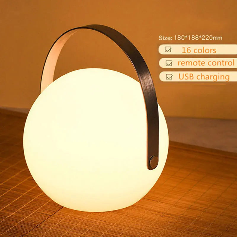 Rechargeable LED Mood Lamp 10 inch Cordless Waterproof 8-Color Remote-Controlled Accent Light for Deck Patio Poolside Backyard Entertaining