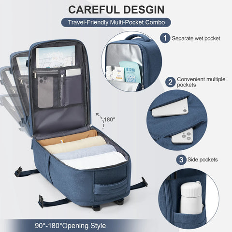 Trekvora | Travel Backpack with Waterproof Design & Laptop Compartment | Versatile Storage for Active Lifestyles