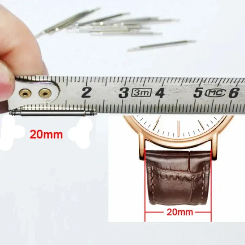 Watch Band Adapter Pins – Steel Conversion Kit for Quick-Release Straps, 20mm 22mm 24mm Replacement Hardware