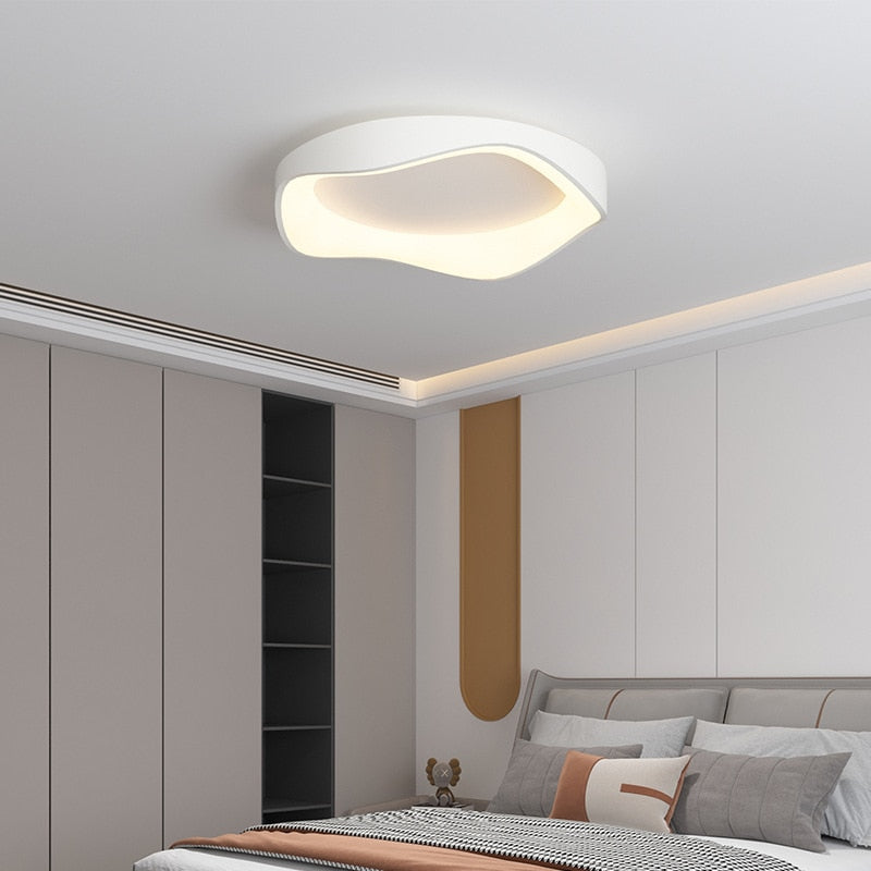 Plafonnier LED encastré à intensité variable avec télécommande, rond, blanc, 16-20 pouces, pour chambre, salon, cuisine, style moderne, profil bas de 3,5 pouces
