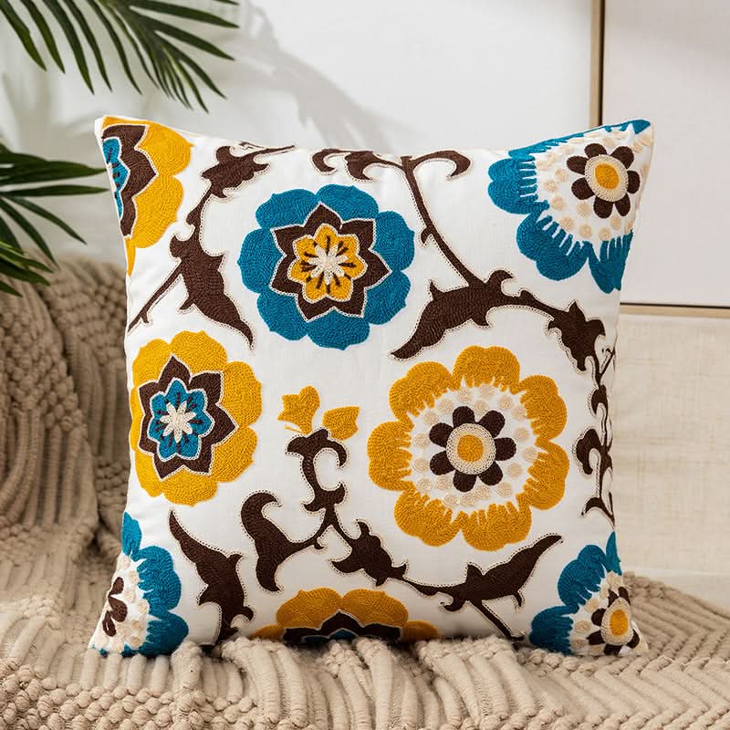 EMBROIDERLIVA – Embroidered Throw Pillow Cover for Cozy Decor
