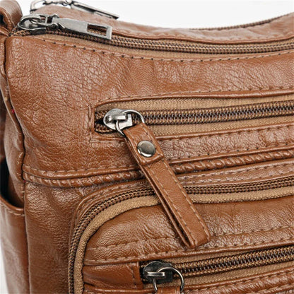 Retro-Inspired Shoulder Bag for Women – Faux Leather Crossbody Purse with Top Handle – Everyday Carryall with Interior Pockets – Classic