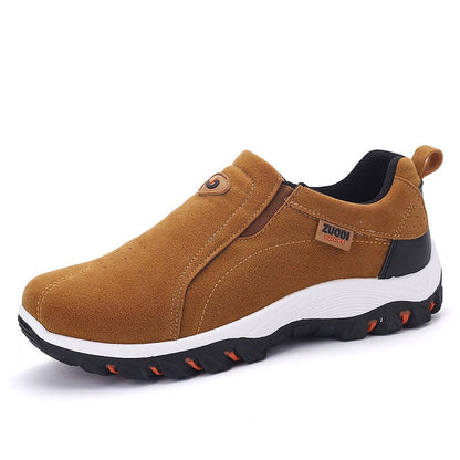 Men's Slip-On Hiking Shoes with High-Traction Sole - Rugged Outdoor Walking Sneakers for Trails & Travel