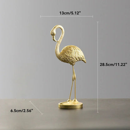 Resin Flamingo Figurine Modern Home Decor Sculpture for Shelf Display Living Room Accent Piece Office Desktop Tropical Bird Statue