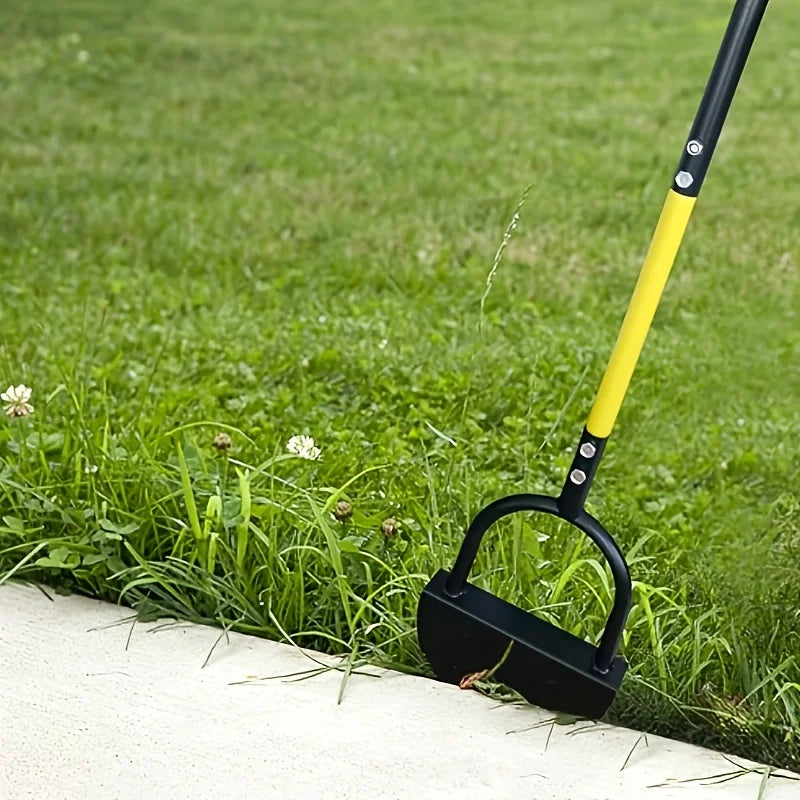 Manual Lawn Edger with Serrated Half-Moon Blade for Garden Beds, Pathways & Turf Trimming | Steel Step Tool for Yard Edging & Border Cutting
