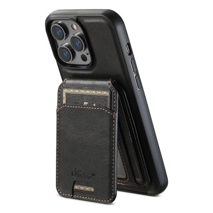 Folio Phone Case with Card Holder for iPhone 15, 15 Pro, 15 Plus, 15 Pro Max – Textured Finish with Raised Edge Protection