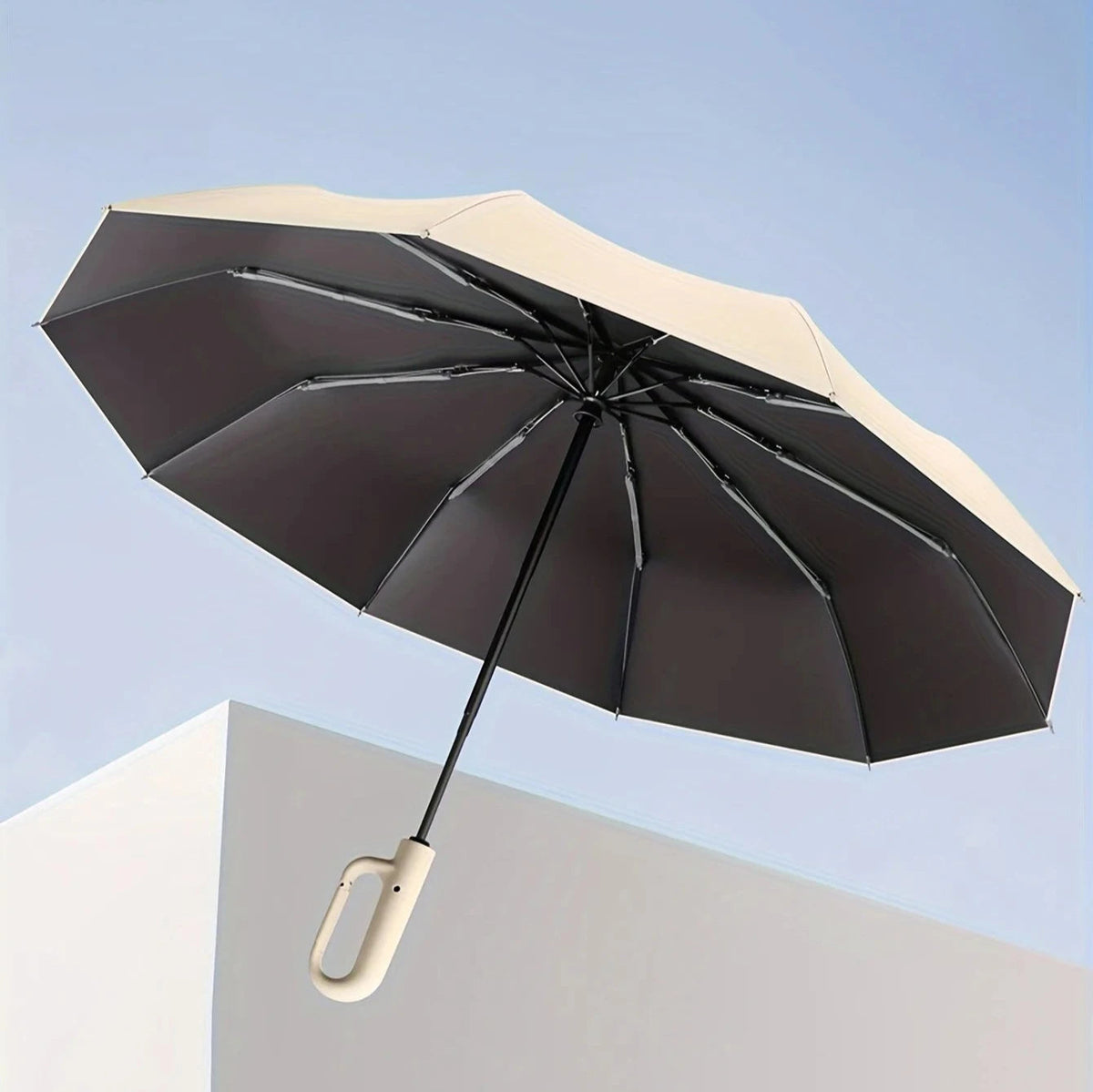 Parapluie de soleil avec protection UV UPF50, parapluie UV compact pour le voyage et la pluie, mini parapluie léger et coupe-vent