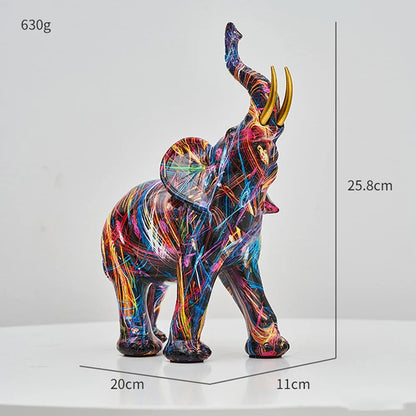 LuckyTrunk™ - Graffiti Art Elephant Sculpture