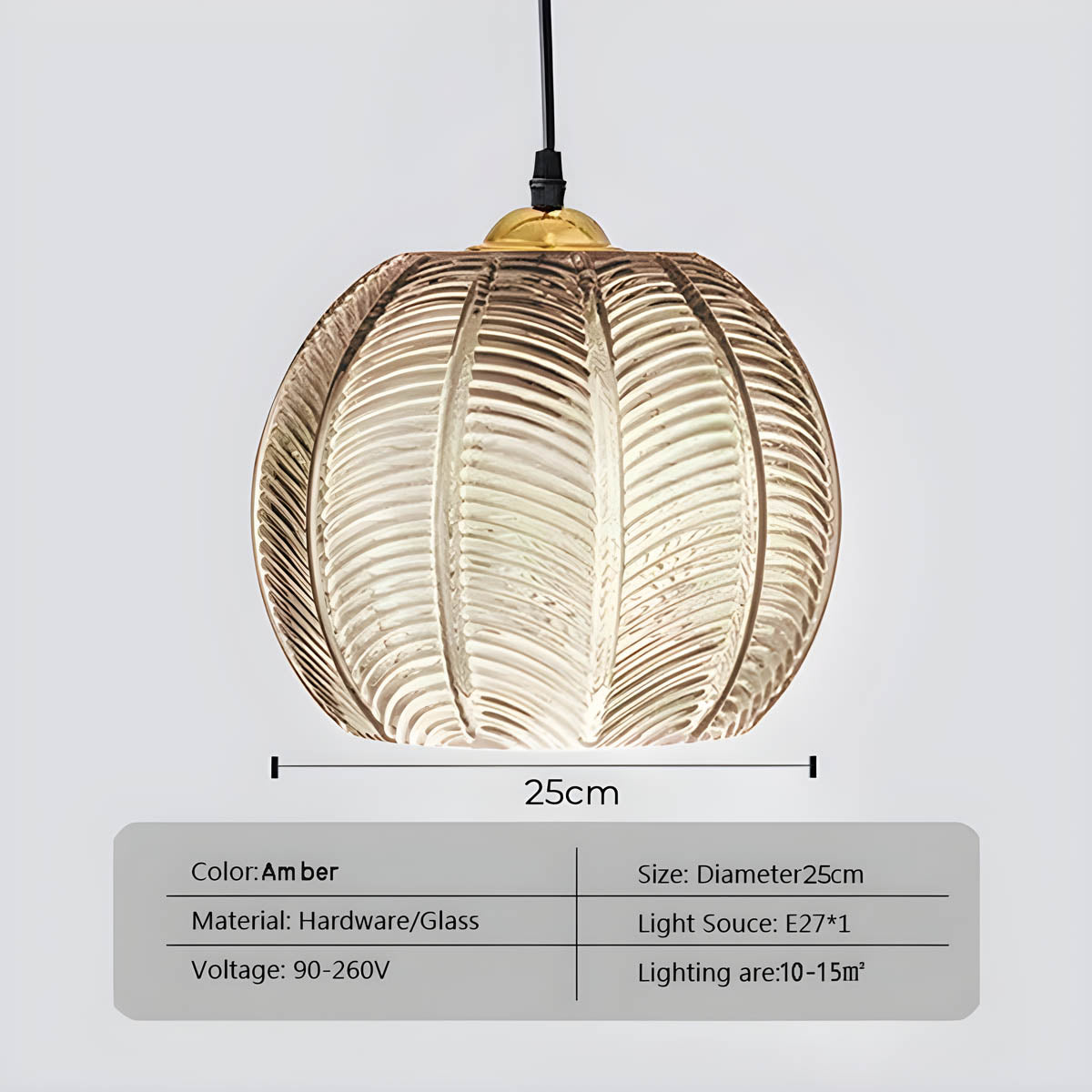 Fluted Globe Hanging Fixture Green Textured Glass Shade 10-Inch E27 Socket Dining Kitchen Island Overhead Lighting for Modern Retro Interior