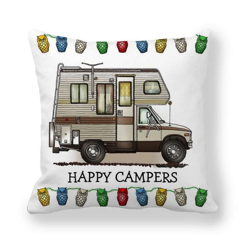 CAMPERLIVA – Housse de coussin de camping hibou pour une décoration extérieure douillette