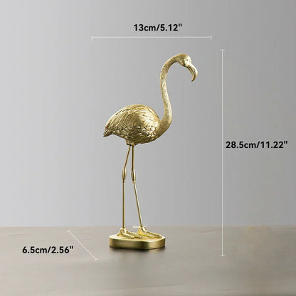 Resin Flamingo Figurine Modern Home Decor Sculpture for Shelf Display Living Room Accent Piece Office Desktop Tropical Bird Statue