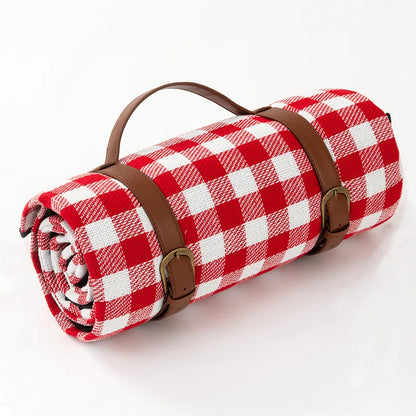 Waterproof Picnic Blanket with Shoulder Strap – Foldable Beach & Park Mat for Outdoor Adventures