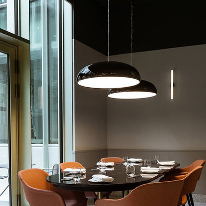 Plafonnier LED en métal à hauteur réglable pour salle à manger et îlot de cuisine | Éclairage suspendu sculptural moderne pour table et comptoir | Ind