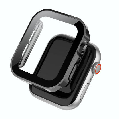 Snap-On Full-Coverage Screen & Body Shield for Apple Watch Series 4-9 – Tempered Glass & PC Armor