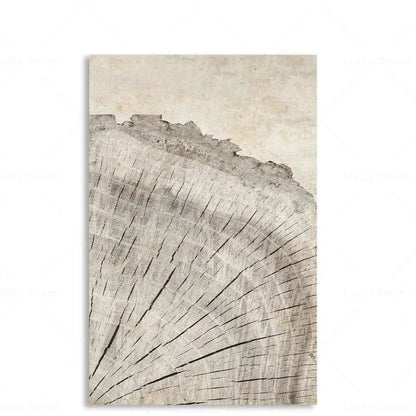 Abstract Tree Ring Wall Art Polyester Canvas 24x18 Inch Nature-Inspired Home Decor for Living Room Bedroom Office Rustic Organic Woodland De