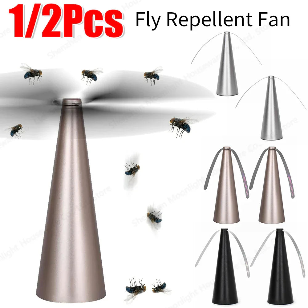 Ventilateur anti-mouches portable pour table, ventilateur répulsif avec alimentation USB et par piles, ventilateur anti-insectes pour repas en extérieur et pique-nique