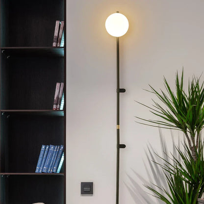 Plug-In Wall Sconce Light with Adjustable Arm for Bedroom Living Room Hallway Office Black White Modern Minimalist Reading Lamp Fixture Easy