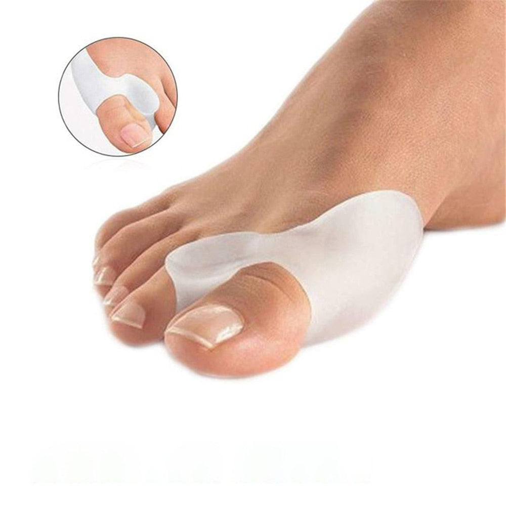 Écarteur d'orteils en silicone pour le soulagement des oignons et l'alignement – Port discret en journée, correcteur en gel souple pour les douleurs articulaires du gros orteil