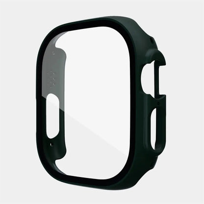 Protective Shell with Tempered Glass Screen Guard for 49mm Apple Watch Ultra Series – Full-Body Snap-On Design