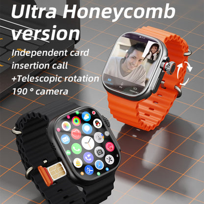 Android Smart Watch 4G with Rotating Camera, GPS Smartwatch with AMOLED Screen and SIM Card Slot, WiFi Watch Phone