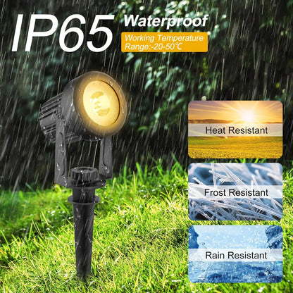 Ortekor LumiGlow | Spots solaires extérieurs avec capteur crépusculaire | Éclairage flexible blanc chaud et froid pour décoration de jardin